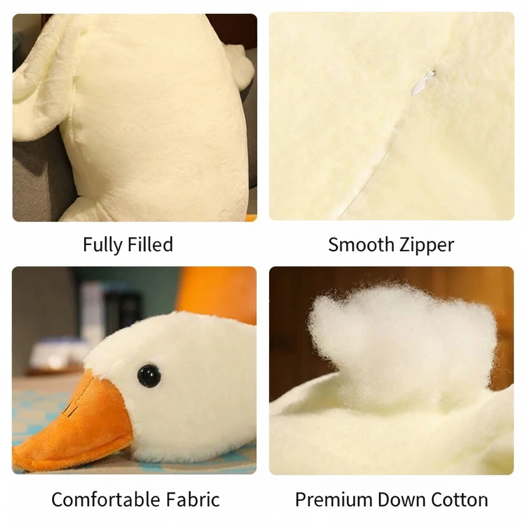 Big goose plush toy Large Comforting Doll