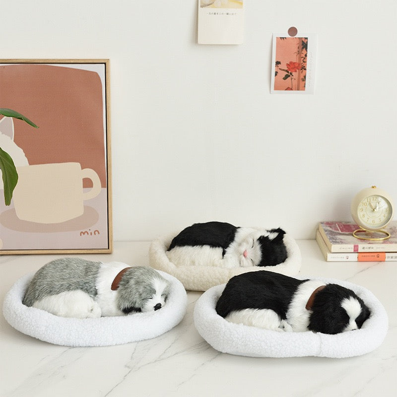 Breathing cats and dogs ornaments with A+ battery