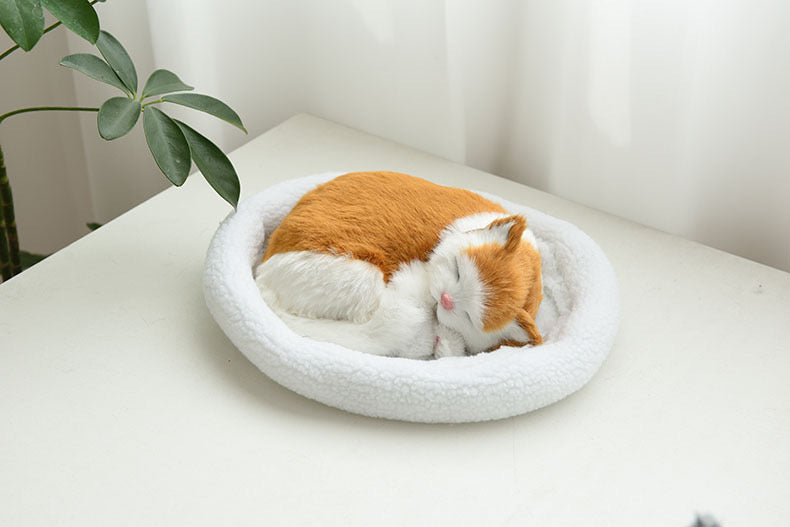 Breathing cats and dogs ornaments with A+ battery