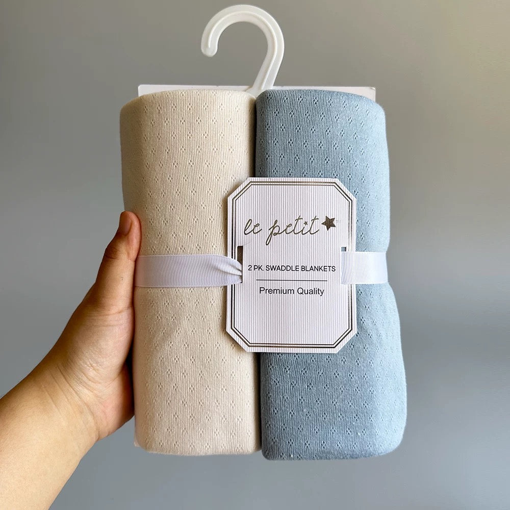 Premium 2-Pack Baby Swaddle Blankets (Ultra-Soft)