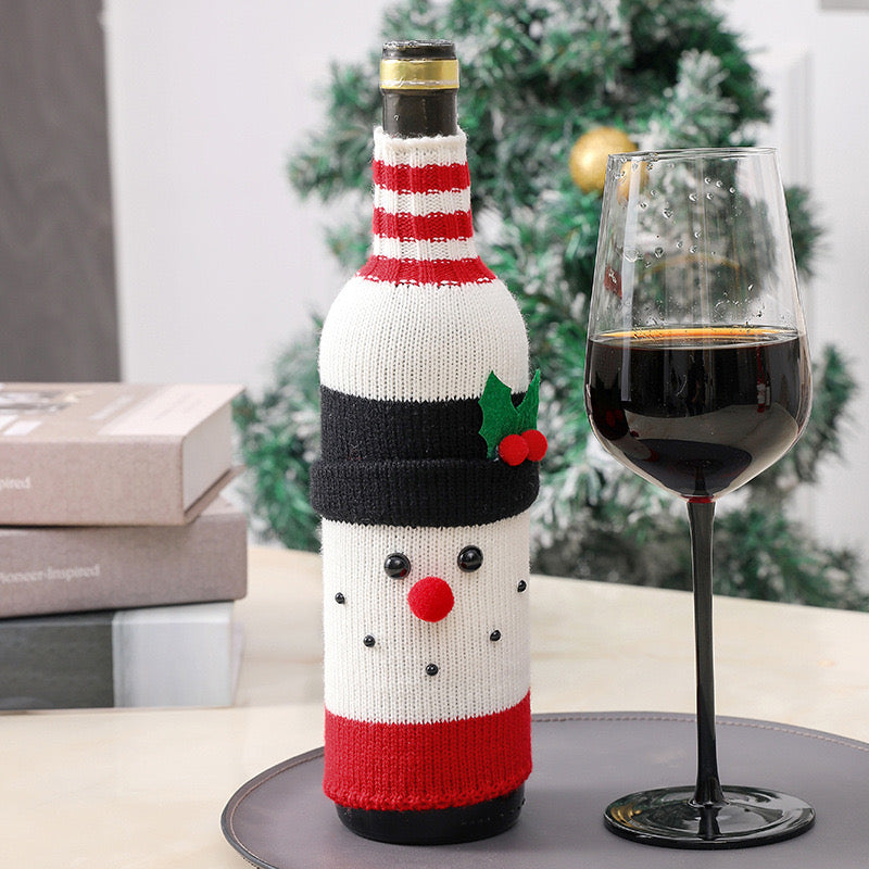 Festive Knit Christmas Wine Bottle Sweaters