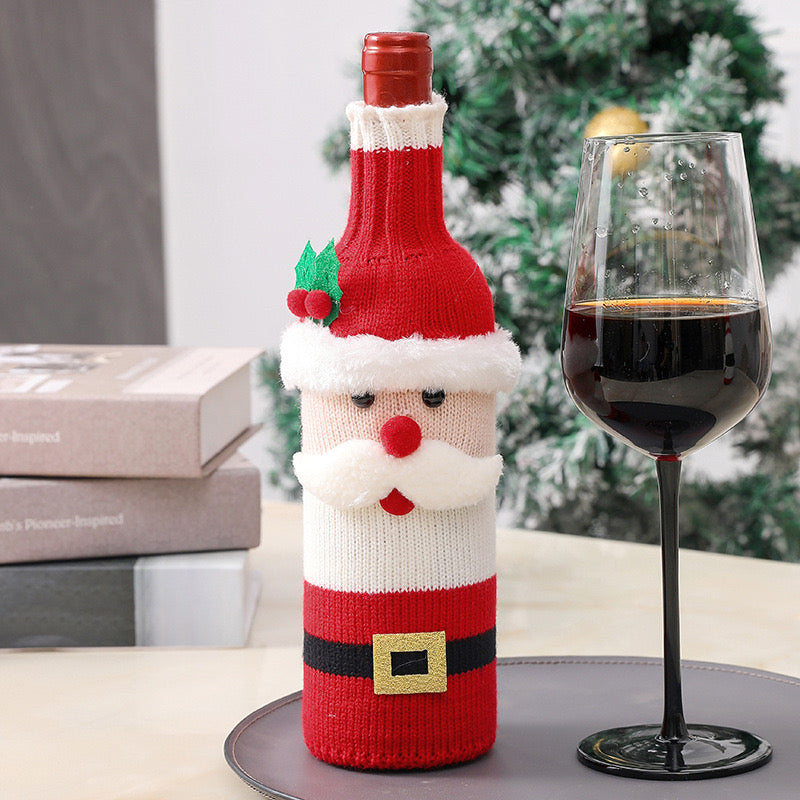 Festive Knit Christmas Wine Bottle Sweaters