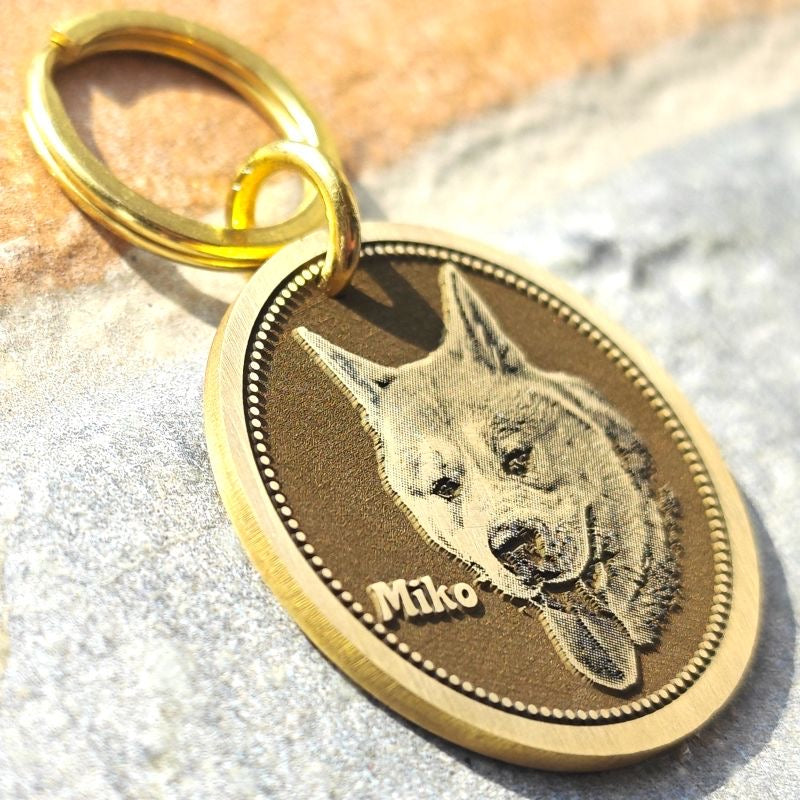 Custom Pet Tags Solid Copper Deep- Engraved Tag