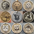 Custom Pet Tags Solid Copper Deep- Engraved Tag