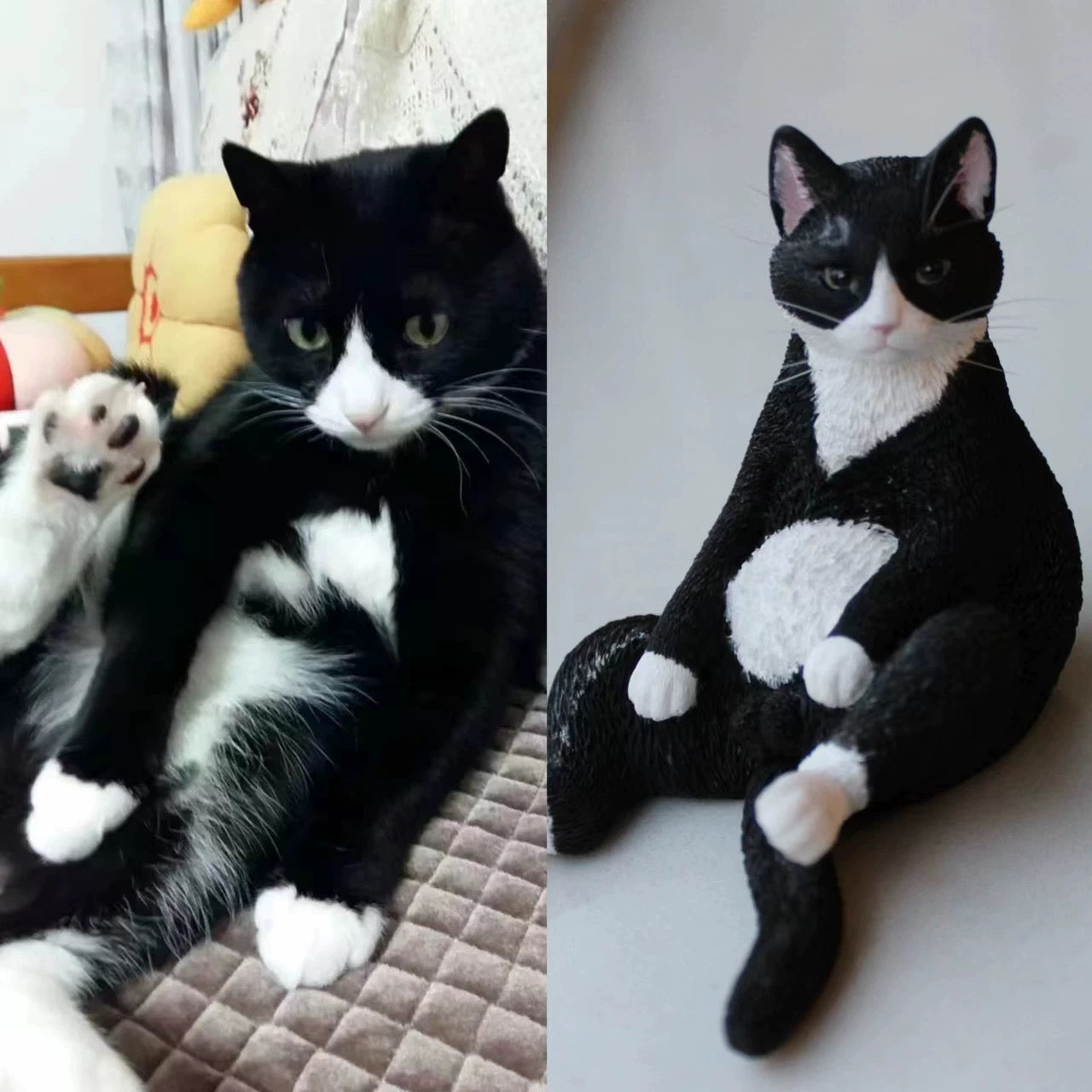 Custom Hand-Painted Pet Sculpture (From Your Photo)