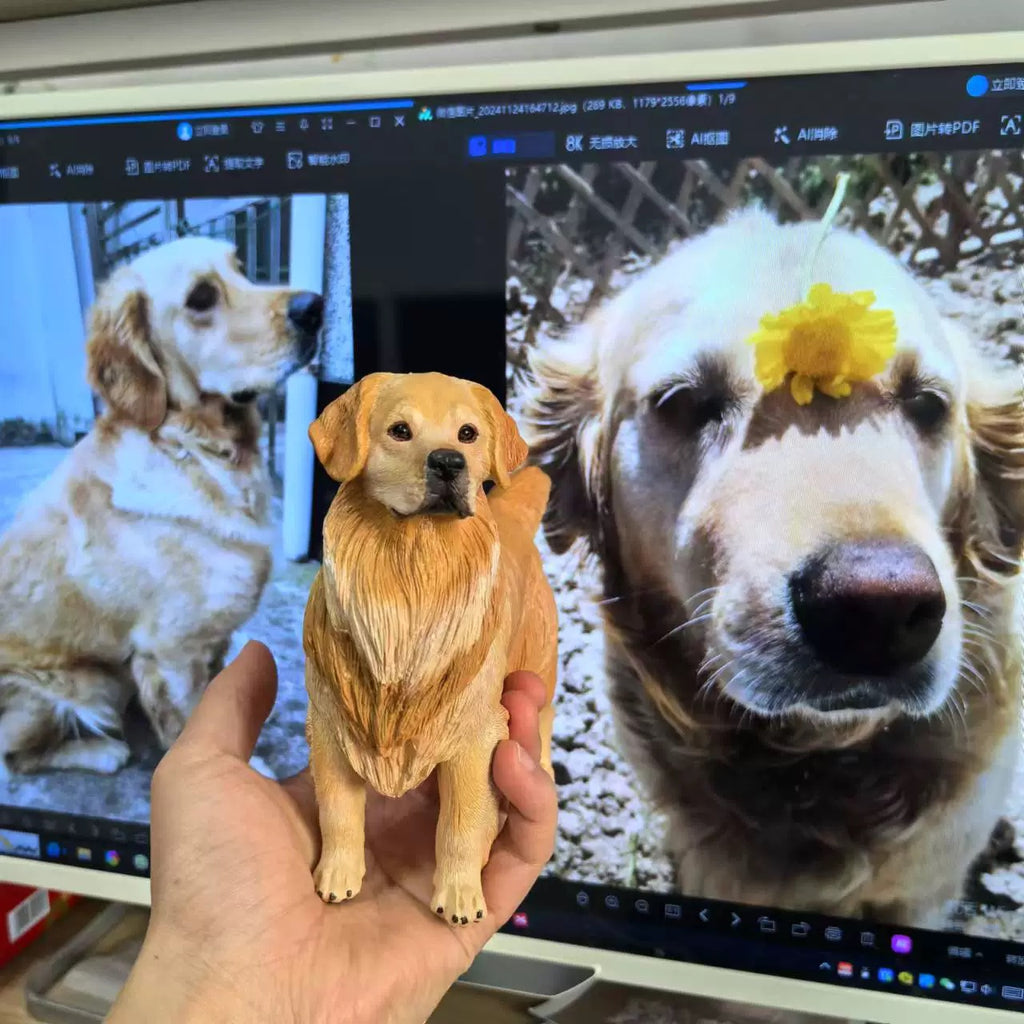 Custom Hand-Painted Pet Sculpture (From Your Photo)