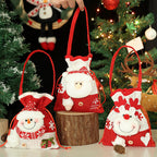 3D Plush Christmas Character Treat Bag (Santa, Snowman ,Reindeer) Largr