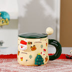 3D Festive Christmas Mug Set (with Lid and Spoon)