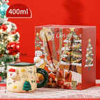 3D Festive Christmas Mug Set (with Lid and Spoon)