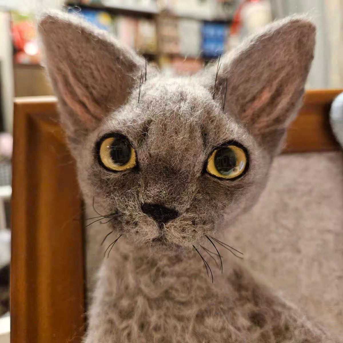 Custom 3D Pet Portrait Frame – Handmade Wool Felt Art