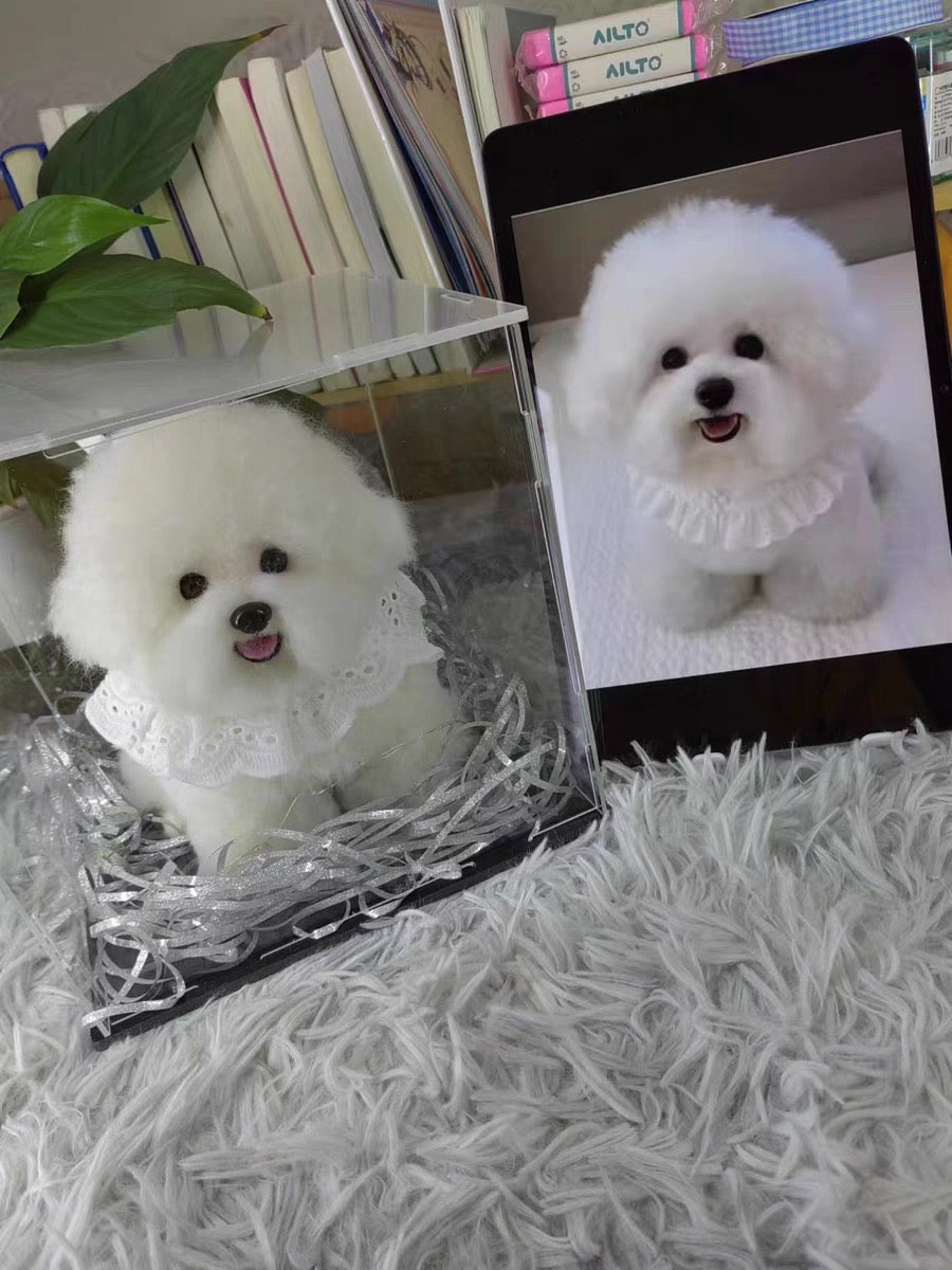 Custom Pet Wool Felt Replica – Handmade Pet Portrait Sculpture