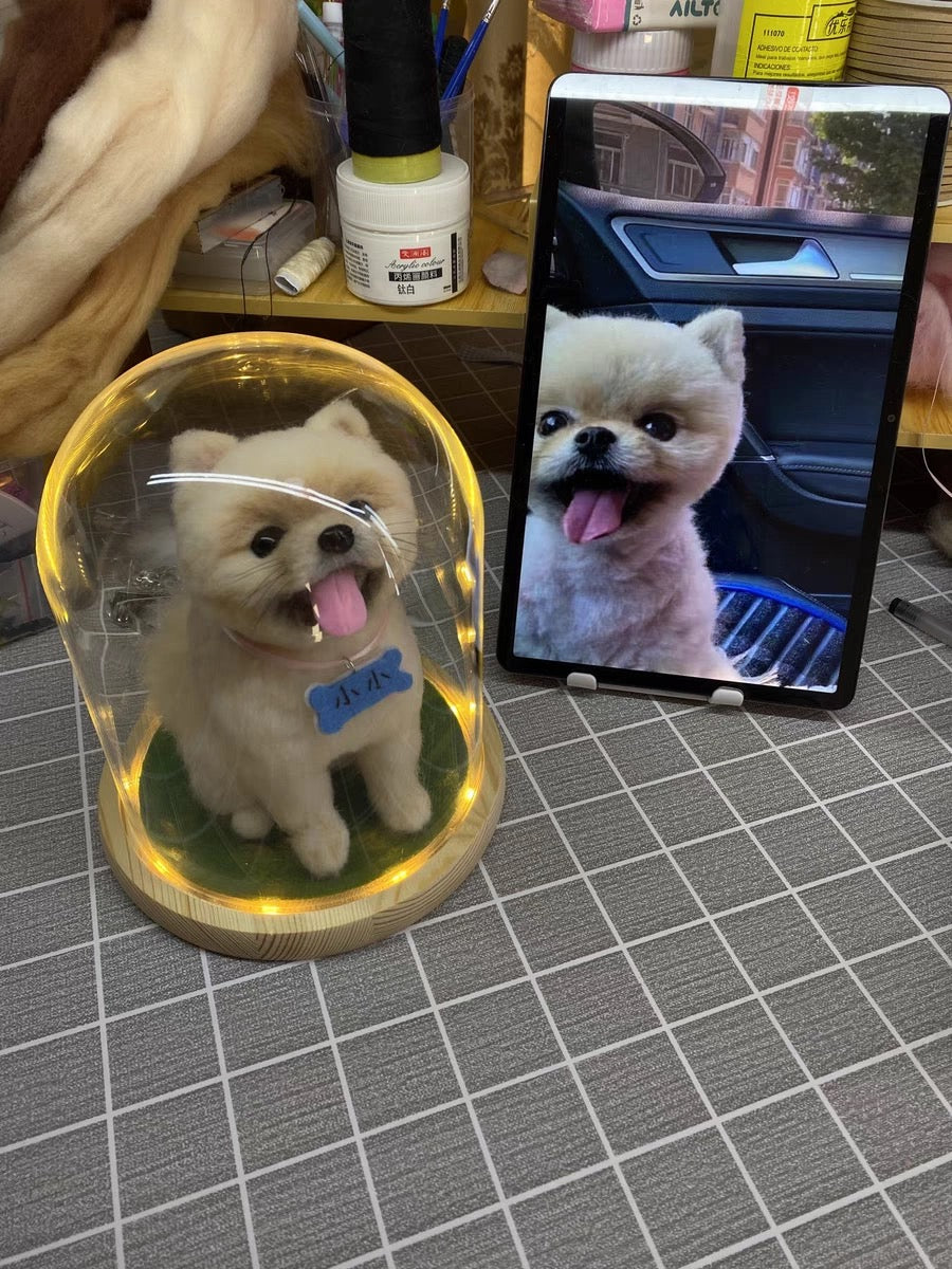 Custom Pet Wool Felt Replica – Handmade Pet Portrait Sculpture