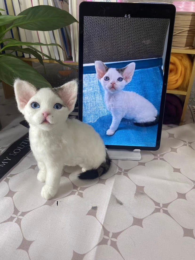 Custom Pet Wool Felt Replica – Handmade Pet Portrait Sculpture