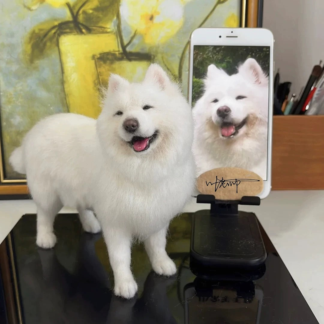 Custom Pet Wool Felt Replica – Handmade Pet Portrait Sculpture