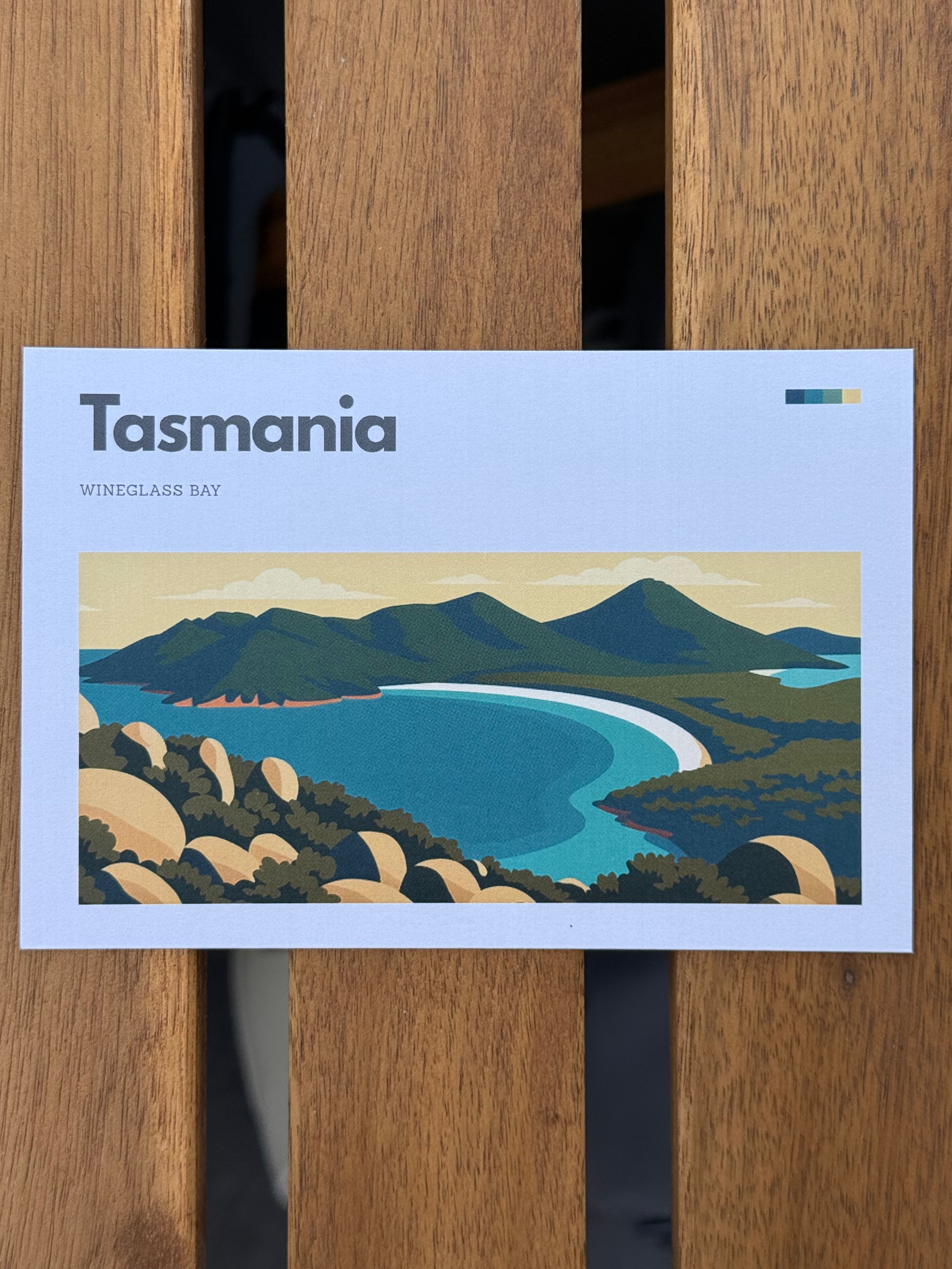 "Greetings from the Edge" Tasmania Highlights Hand-Drawn Postcard