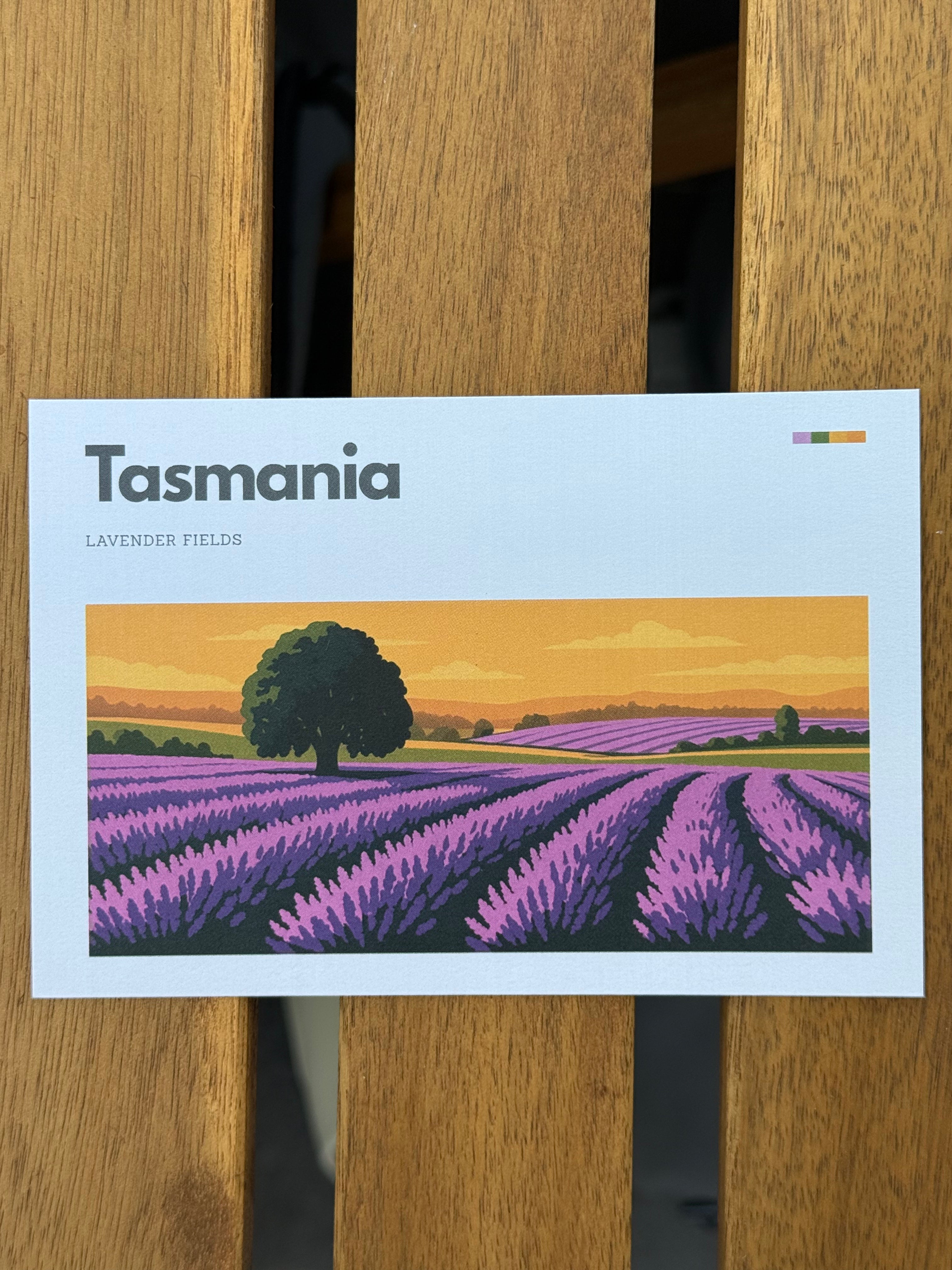 "Greetings from the Edge" Tasmania Highlights Hand-Drawn Postcard