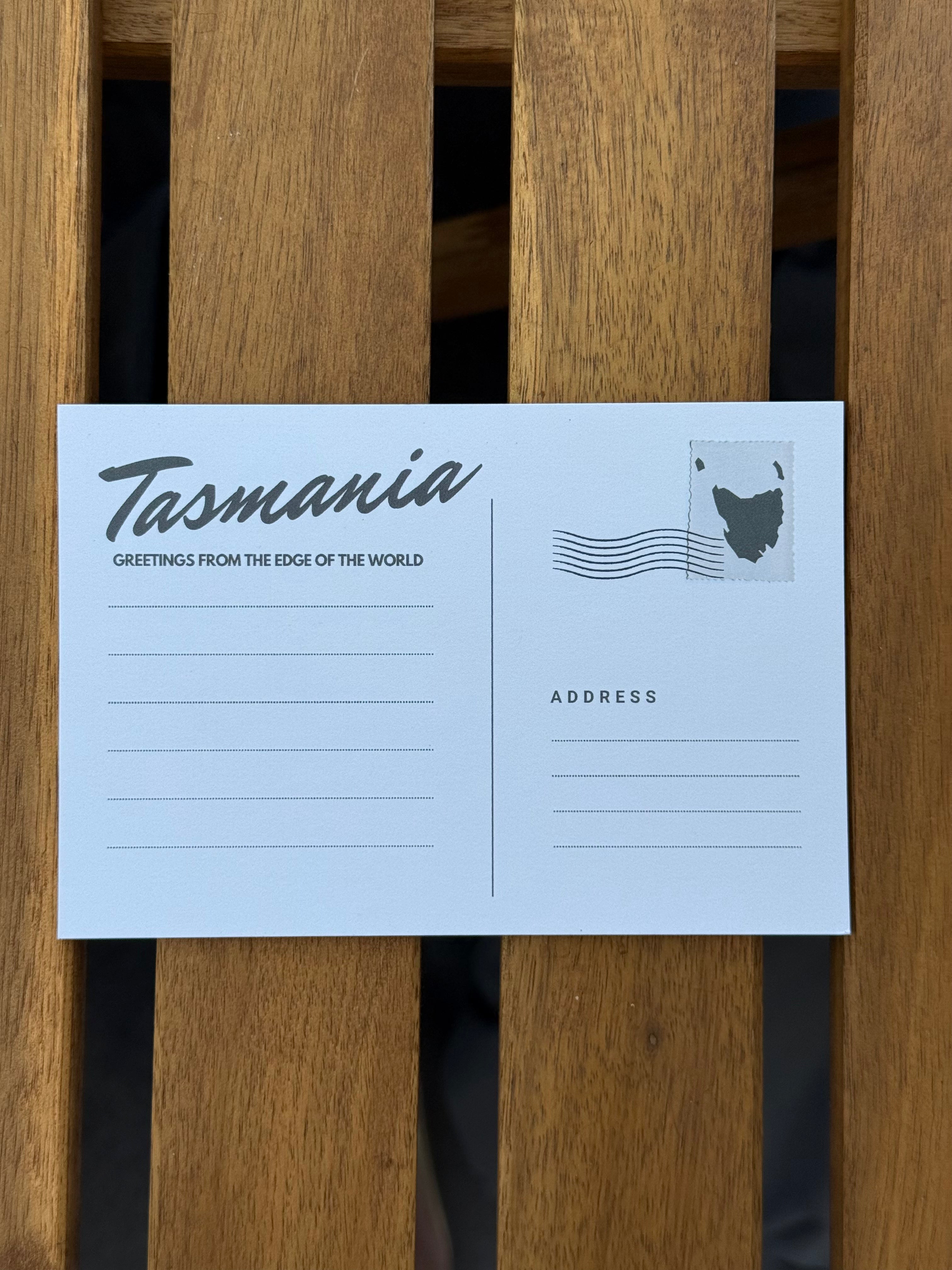 "Greetings from the Edge" Tasmania Highlights Hand-Drawn Postcard