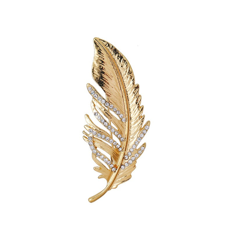 Elegant Rhinestone Feather Brooch | A Touch of Grace ✨