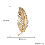 Elegant Rhinestone Feather Brooch | A Touch of Grace ✨