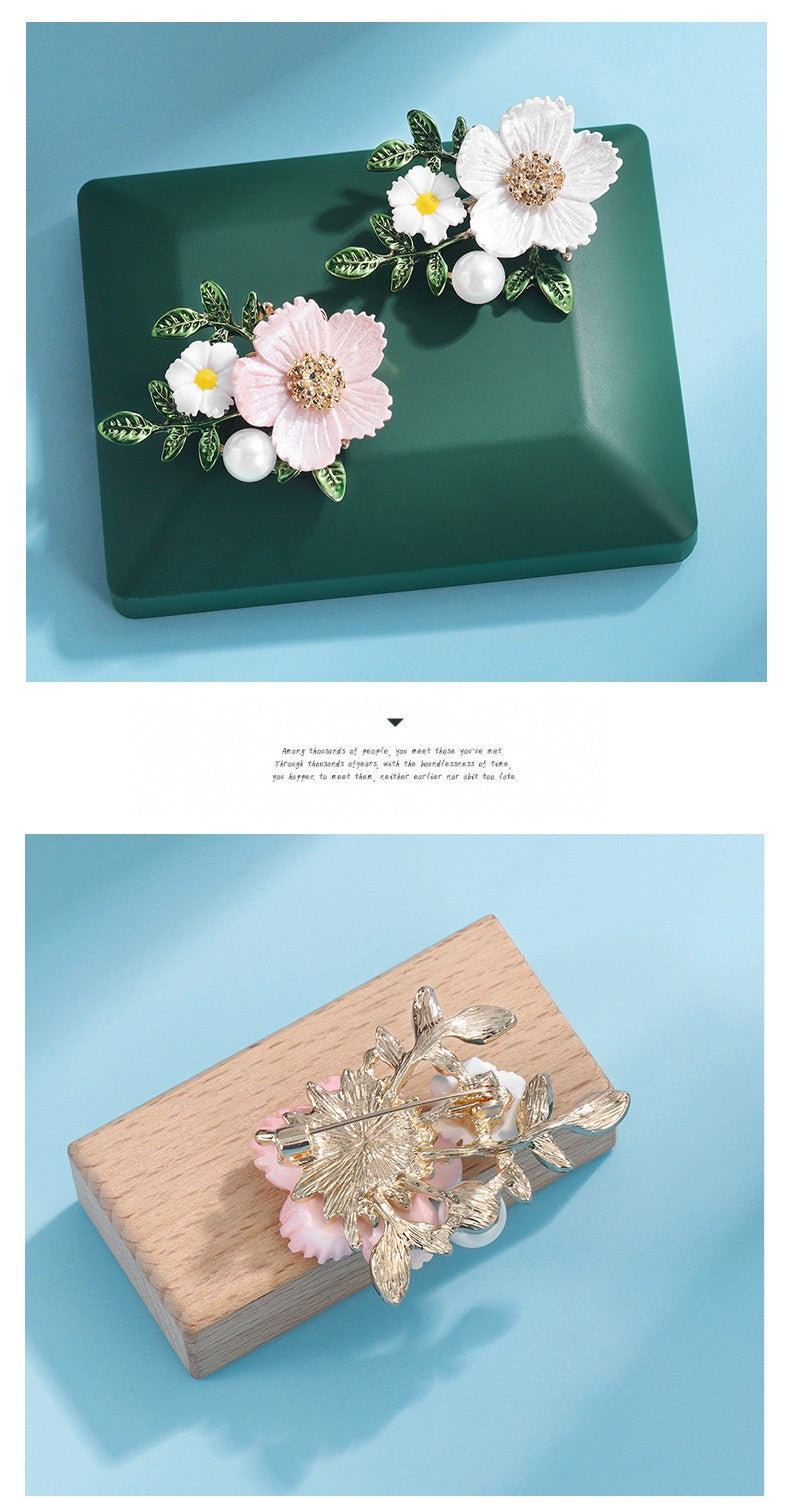 🌿 Fresh Flower Cluster Pearl Brooch | Spring Garden Elegance 🌿