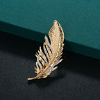 Elegant Rhinestone Feather Brooch | A Touch of Grace ✨
