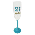 21st/30th/40th/50th/60th/70th/80th Birthday Champagne glasses