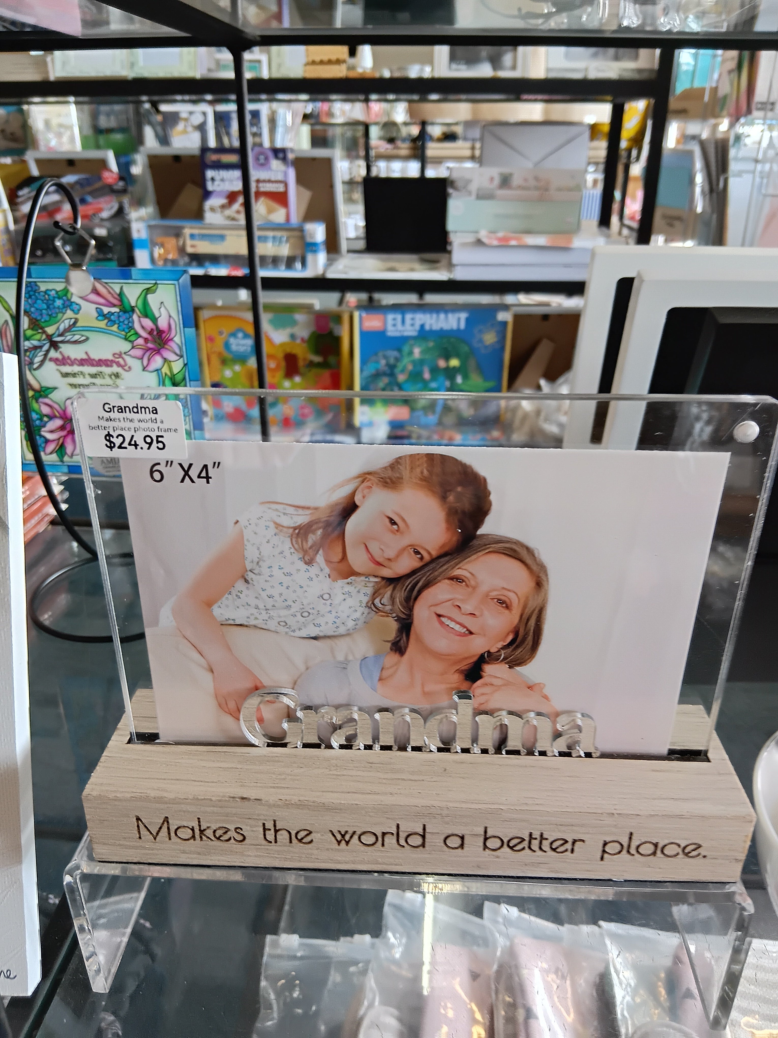 Wooden “Best Grandma Ever” Photo Frame – Heartfelt Gift for Grandma