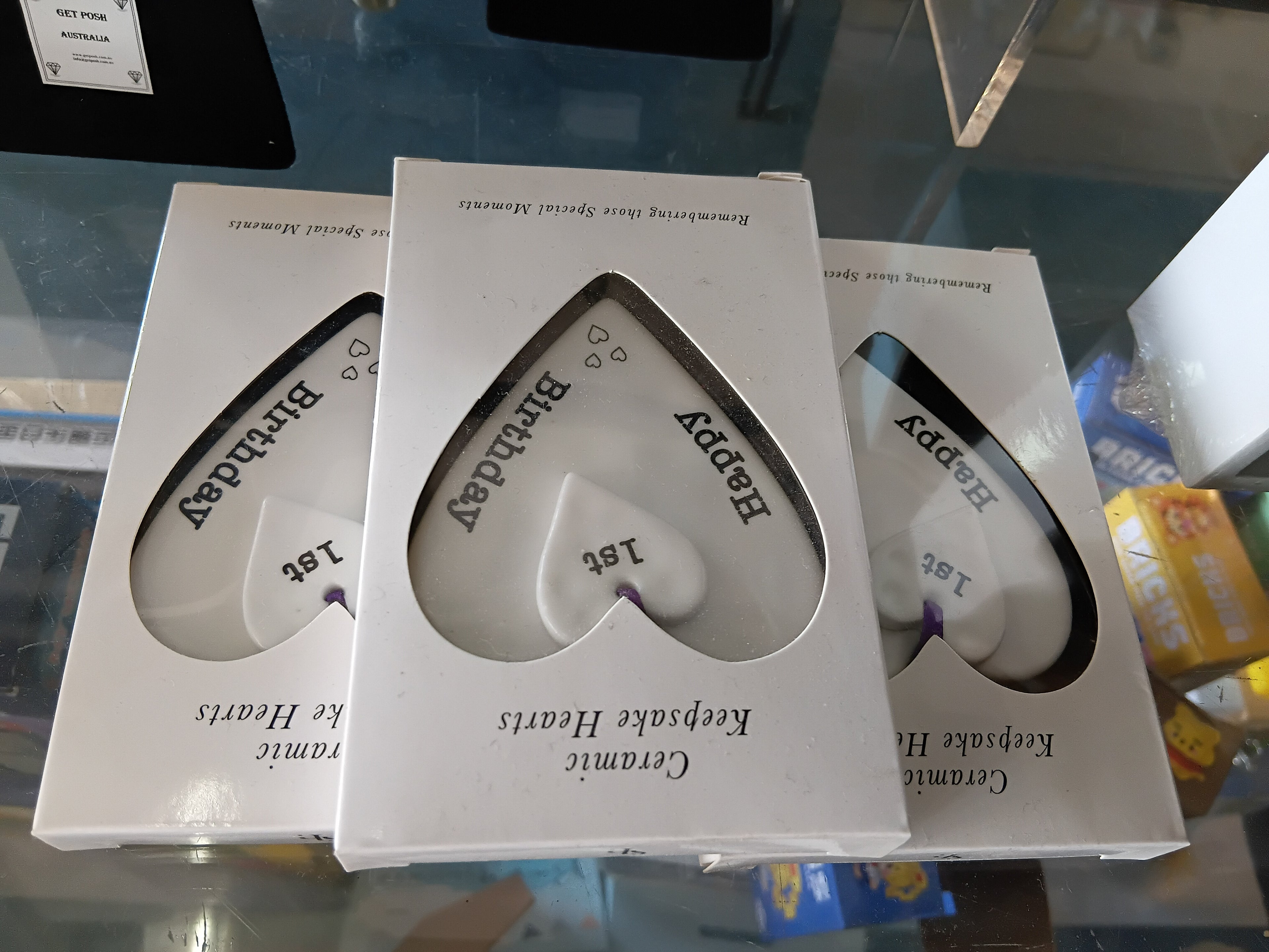 1th Ceramic Birthday Tag