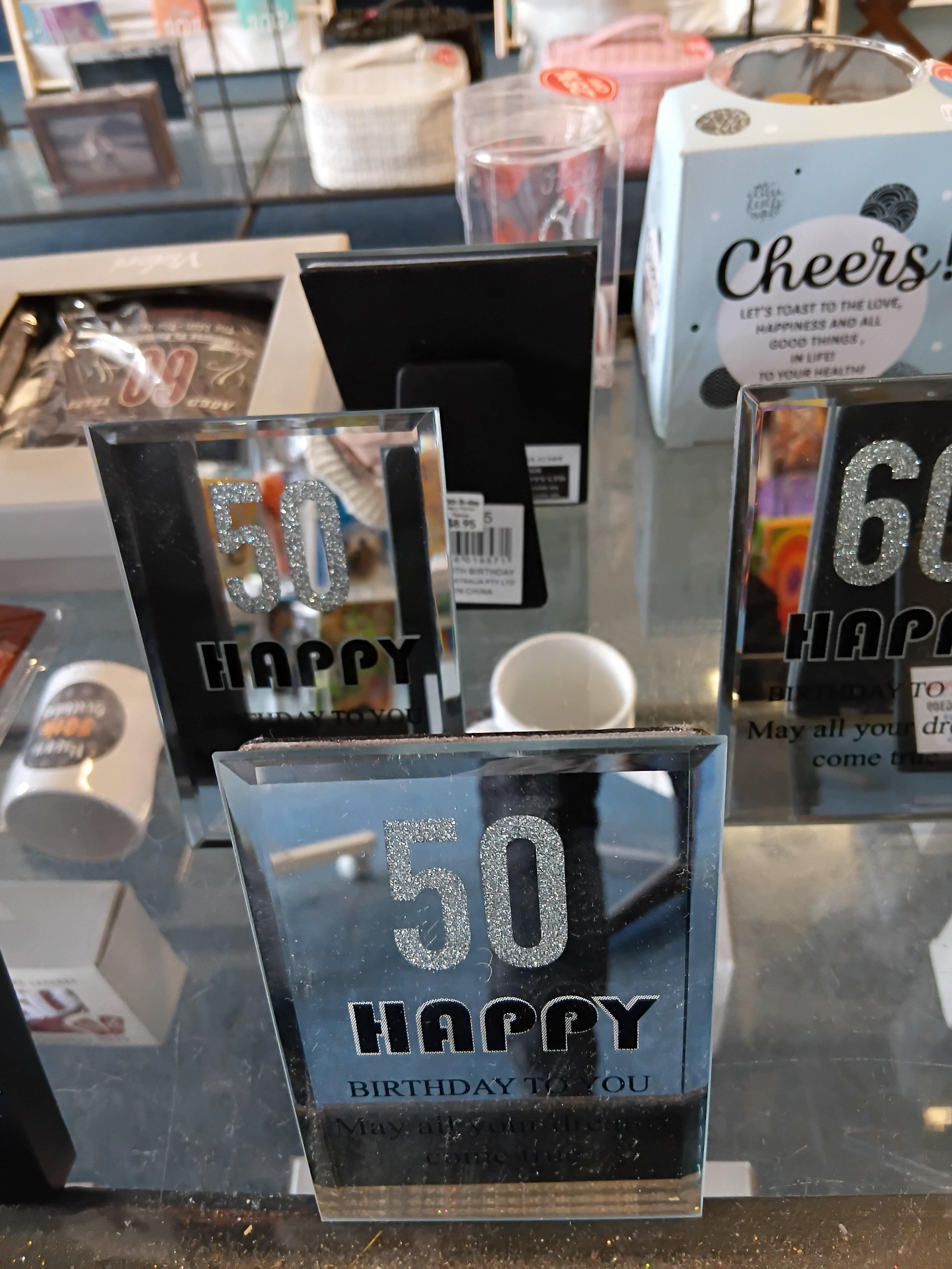 50th Birthday Mirror Stand