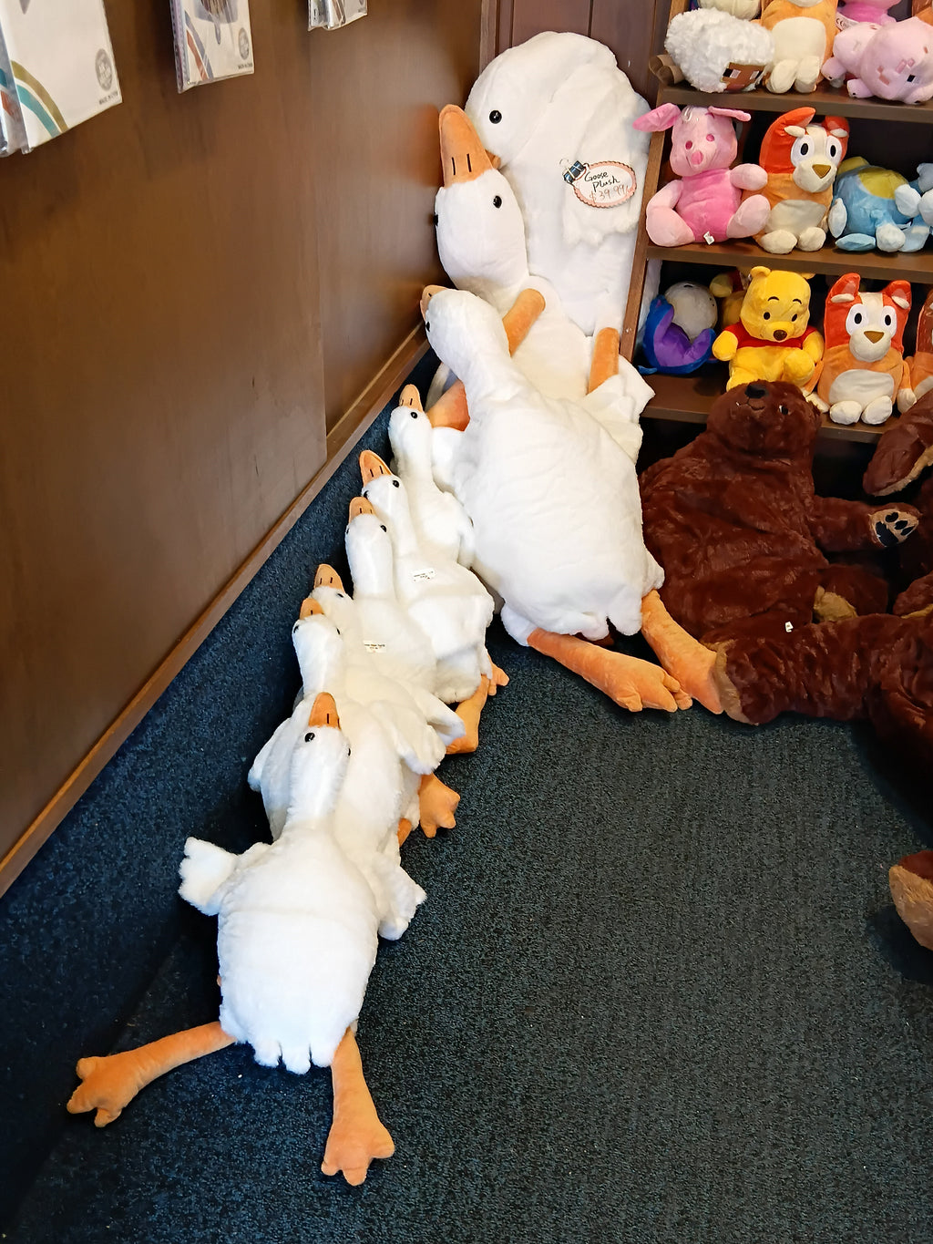 Big goose plush toy Large Comforting Doll