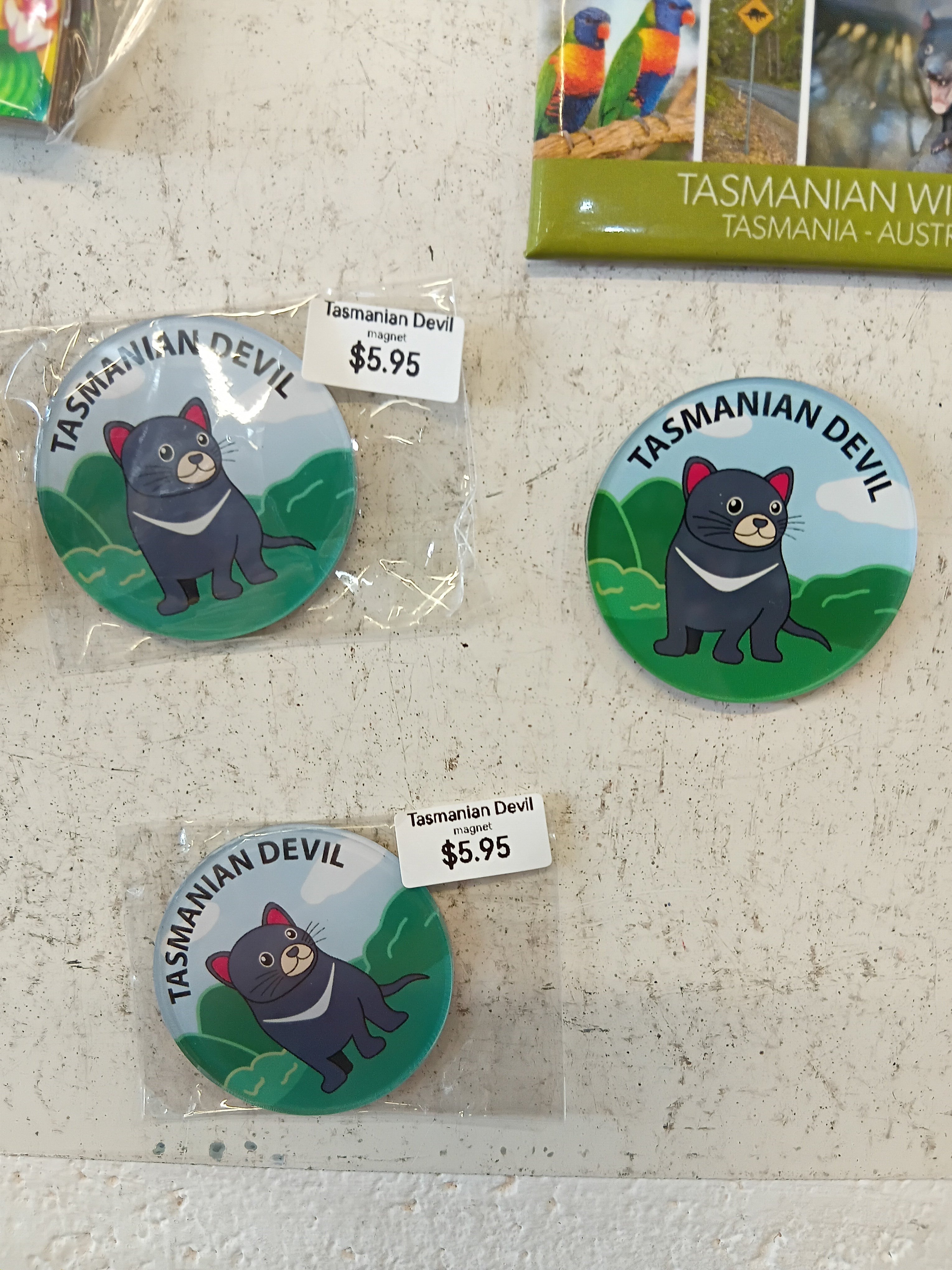 TAS iconic devil refrigerator magnet tassie souvenirs