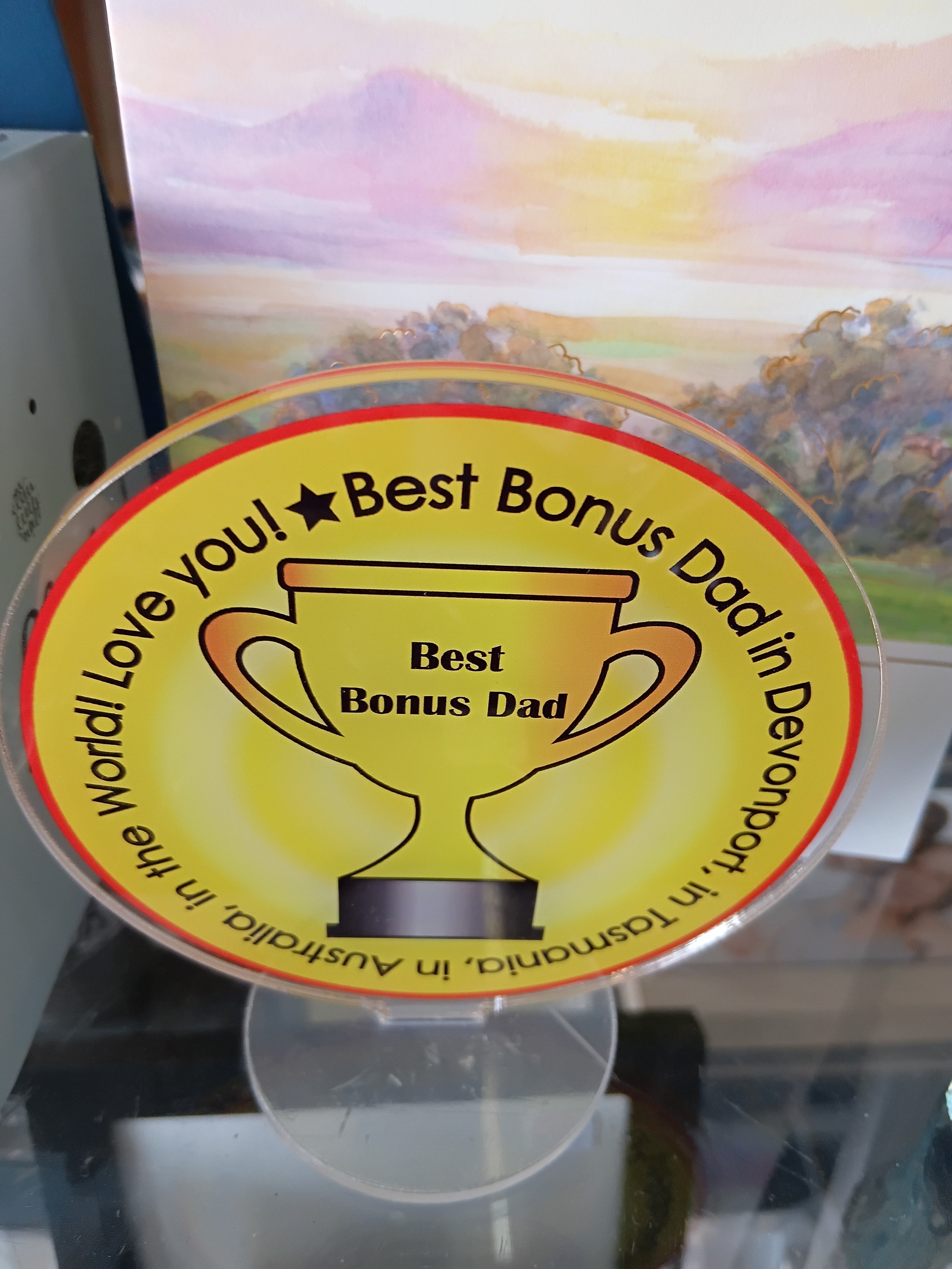 Best Dad Plaque – Personalised Wooden/Acrylic Gift for Father’s Day, Birthday or Special Occasion